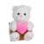 Peluche - les p'tits lovers ourson rose - 14 cm Rose 1 - vertbaudet enfant 