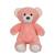 Peluche - peluche ours trendy rose poudré, l'ours à câliner, 24 cm Corail 1 - vertbaudet enfant 