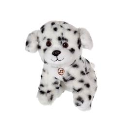 Jouet-Peluche - peluche chien mimi dogs sonore blanc tâches noires - 18 cm