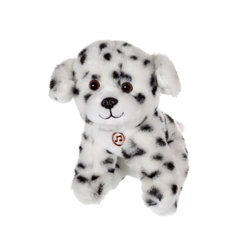Peluche - peluche chien mimi dogs sonore blanc tâches noires - 18 cm Blanc 1 - vertbaudet enfant 