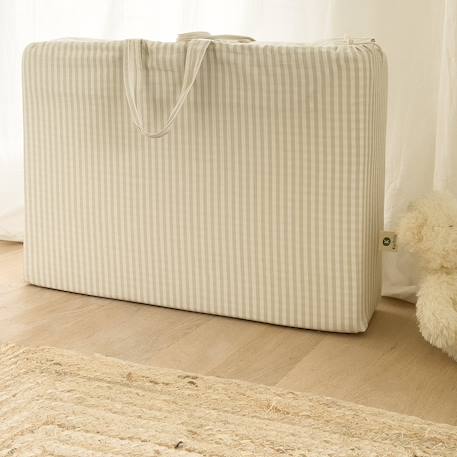 Matelas de voyage pliant rayé 60x120 cm Rayé ambre+Rayé tilleul 9 - vertbaudet enfant 