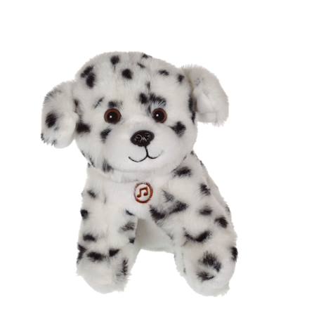 Peluche - peluche chien mimi dogs sonore blanc tâches noires - 18 cm Blanc 3 - vertbaudet enfant 