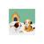 Peluche - peluche chien mimi dogs sonore blanc et marron - 18 cm Marron 3 - vertbaudet enfant 