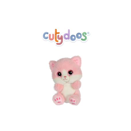 Peluche - peluche chat pinky cutydoos rose poudré – 13 cm Rose 1 - vertbaudet enfant 