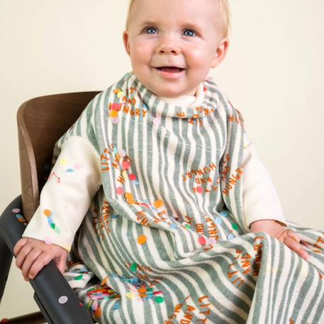 Bavoir boo évolutif 6 mois - 4 ans happy and hungry Vert 2 - vertbaudet enfant 