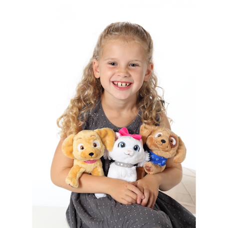 Peluche - peluche barbie dreamhouse chien rookie - 18 cm Bleu 4 - vertbaudet enfant 