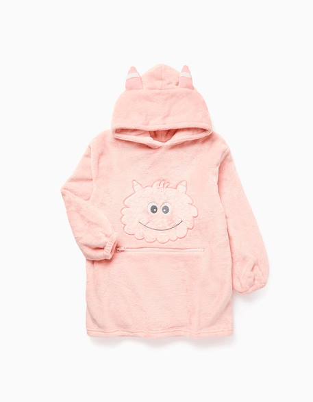 Sweat à capuche convertible en oreiller monstres d'émotions Rose foncé 2 - vertbaudet enfant 