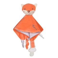 Jouet-Carré doudou bamboo - renard - 24 cm