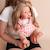Porte bébé pour poupée vichy rose Blanc, rose 2 - vertbaudet enfant 