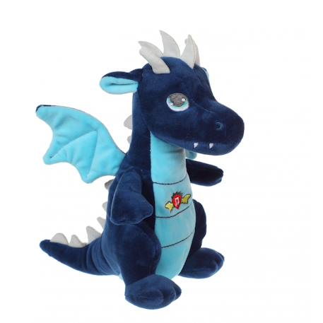Peluche - peluche dragon sonore, bleu 17 cm Bleu 1 - vertbaudet enfant 