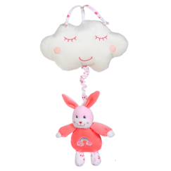 Linge de maison et décoration-Décoration-Boîte à musique rainbow lapin - 32 cm