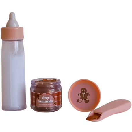 Coffret repas petit pot et biberon magiques pour poupée pain d'épices Blanc, marron, rose 1 - vertbaudet enfant 