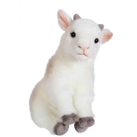 Peluche - peluche bébé biquette blanche - 26 cm Blanc 1 - vertbaudet enfant 