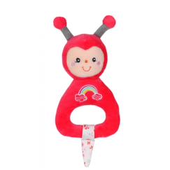 Jouet-Hochet rainbow coccinelle - 15 cm