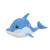 Peluche - peluche sonore dauphin bellabloo friends - 30 cm Bleu 1 - vertbaudet enfant 