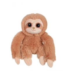 Jouet-Peluche - peluche p'tit paresseux marron - 16 cm
