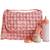 Sac à langer pour poupée avec accessoires vichy Rose, blanc 1 - vertbaudet enfant 