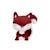 Peluche  Écureuil rouge cerise  15 cm Blanc 1 - vertbaudet enfant 