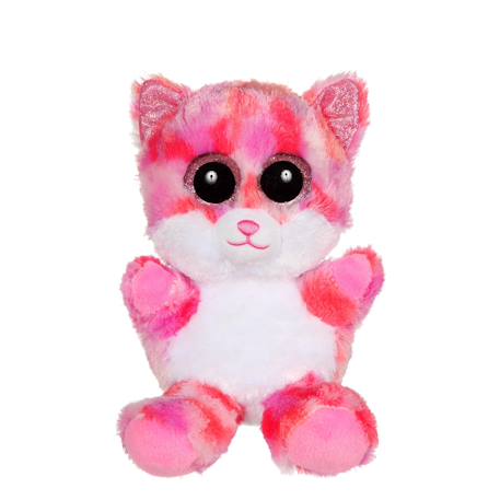 Peluche chat extra douce - Roomy - 23 cm Rose 1 - vertbaudet enfant 
