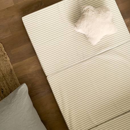 Matelas de voyage pliant rayé 60x120 cm Rayé ambre+Rayé tilleul 7 - vertbaudet enfant 