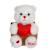 Peluche - les p'tits lovers ourson rouge - 14 cm Rouge 1 - vertbaudet enfant 