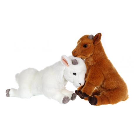 Peluche - peluche bébé biquette blanche - 26 cm Blanc 2 - vertbaudet enfant 