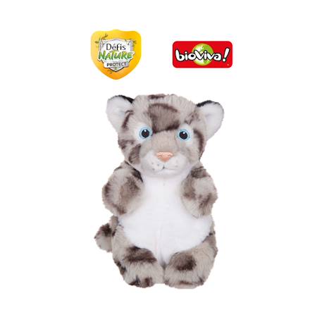 Peluche défis nature protect - panthère des neiges 15cm Collaboration Bioviva Noir 1 - vertbaudet enfant 
