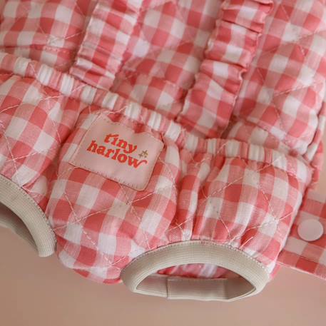 Porte bébé pour poupée vichy rose Blanc, rose 5 - vertbaudet enfant 