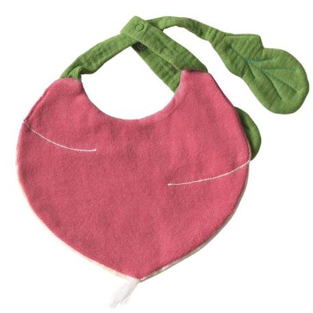 Bavoir ramona le radis Rouge 2 - vertbaudet enfant 