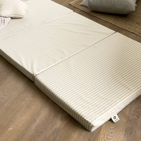 Matelas de voyage pliant rayé 60x120 cm Rayé ambre+Rayé tilleul 10 - vertbaudet enfant 