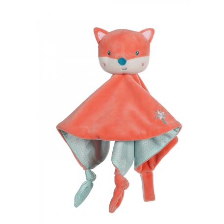 Carré doudou les p'tits féeriques renard - 24 cm Orange 1 - vertbaudet enfant 