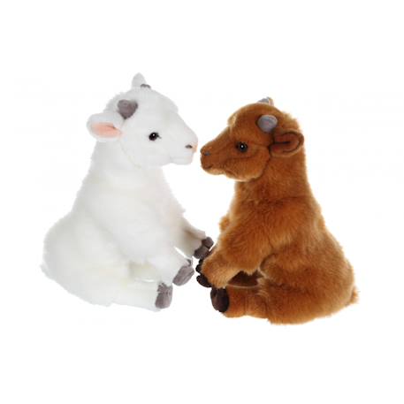 Peluche - peluche bébé biquette blanche - 26 cm Blanc 3 - vertbaudet enfant 
