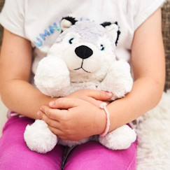Jouet-Peluche bouillotte husky