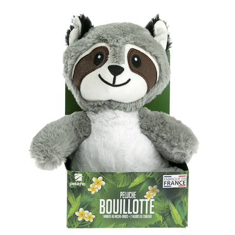 Peluche bouillotte raton laveur Gris 4 - vertbaudet enfant 