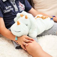 Jouet-Premier âge-Peluche bouillotte triceratops