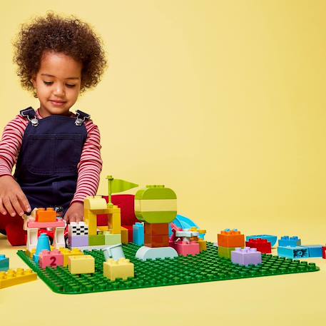 Duplo la plaque de construction verte 10980 Socle de base pour assemblage et exposition Multicolore 2 - vertbaudet enfant 