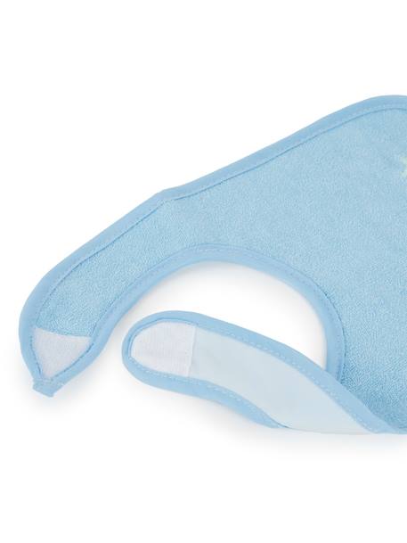 Lot de 4 bavoirs bébé en coton imperméable 4x bleu avec étoile+4x rose avec cœur 6 - vertbaudet enfant 