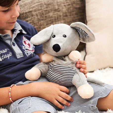 Peluche bouillotte souris Gris 1 - vertbaudet enfant 