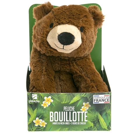 Peluche bouillotte ours brun Marron 4 - vertbaudet enfant 