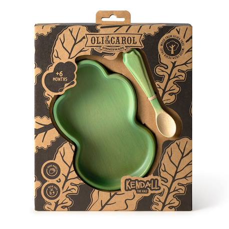 Assiette et sa cuillère kendall le choux Vert 3 - vertbaudet enfant 