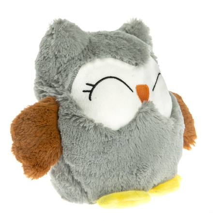 Peluche bouillotte chouette grise Gris 3 - vertbaudet enfant 
