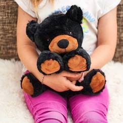 Jouet-Peluche bouillotte ours noir