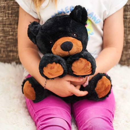 Peluche bouillotte ours noir Noir 1 - vertbaudet enfant 