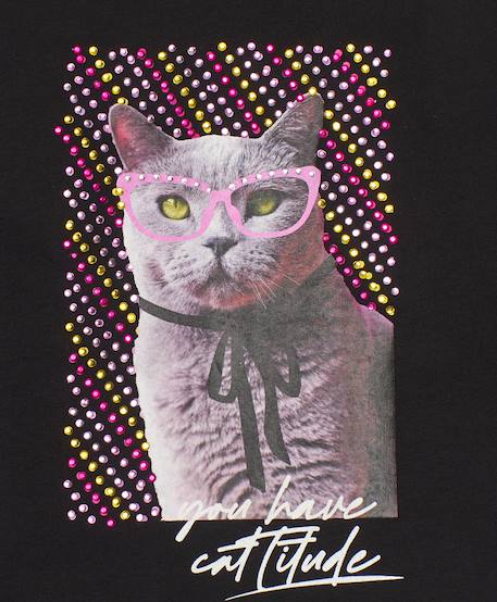 T-shirt Chat à Manches Longues – Coupe Ample, Coton Doux, Imprimé Félin – Pour Filles Et Garçons, Quotidien Ou Première Couche