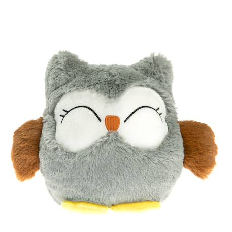 Peluche bouillotte chouette grise Gris 2 - vertbaudet enfant 