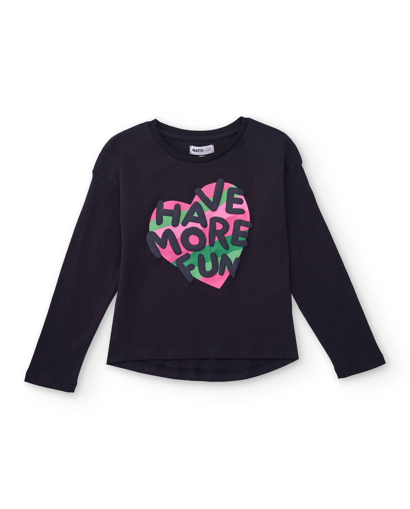 T-shirt Manches Longues Enfant Fille/Garçon - Coton Élastique - Col Rond - Couleur Unie - Printemps/Automne - 1
