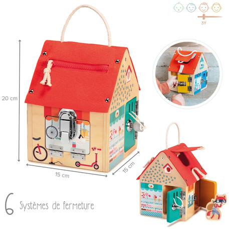 Maison d'apprentissage multi-fermetures Beige 3 - vertbaudet enfant 