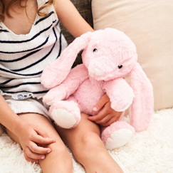 Jouet-Peluche bouillotte lapin rose