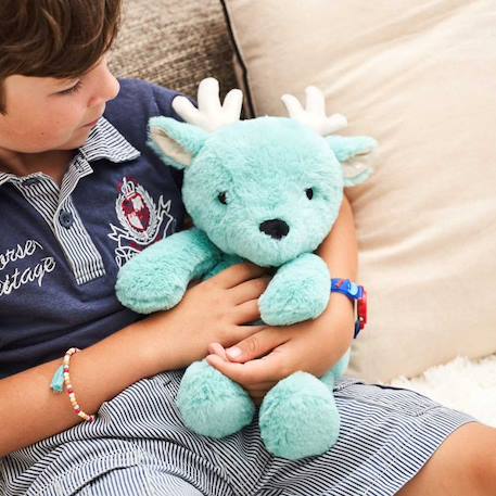 Peluche bouillotte cerf Bleu 1 - vertbaudet enfant 