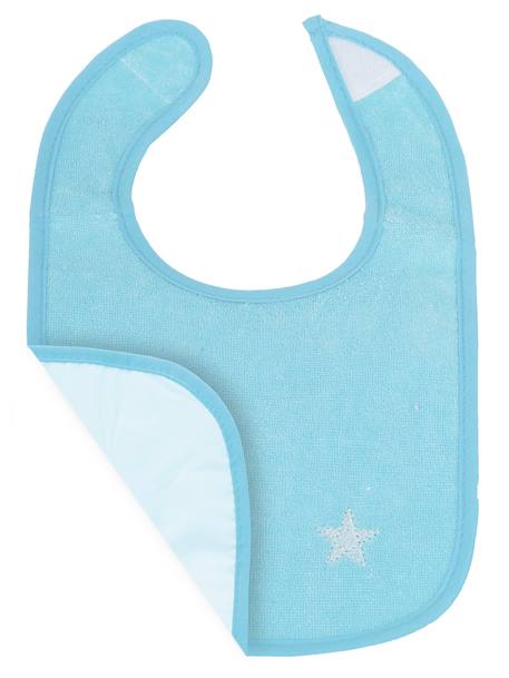 Lot de 4 bavoirs bébé en coton imperméable 4x bleu avec étoile+4x rose avec cœur 5 - vertbaudet enfant 